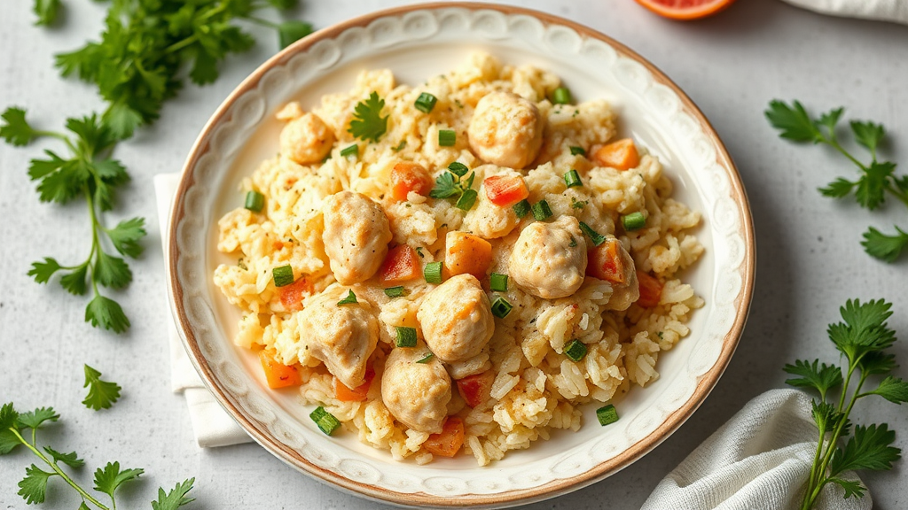 Creamy Chicken and Cauliflower Rice Casserole