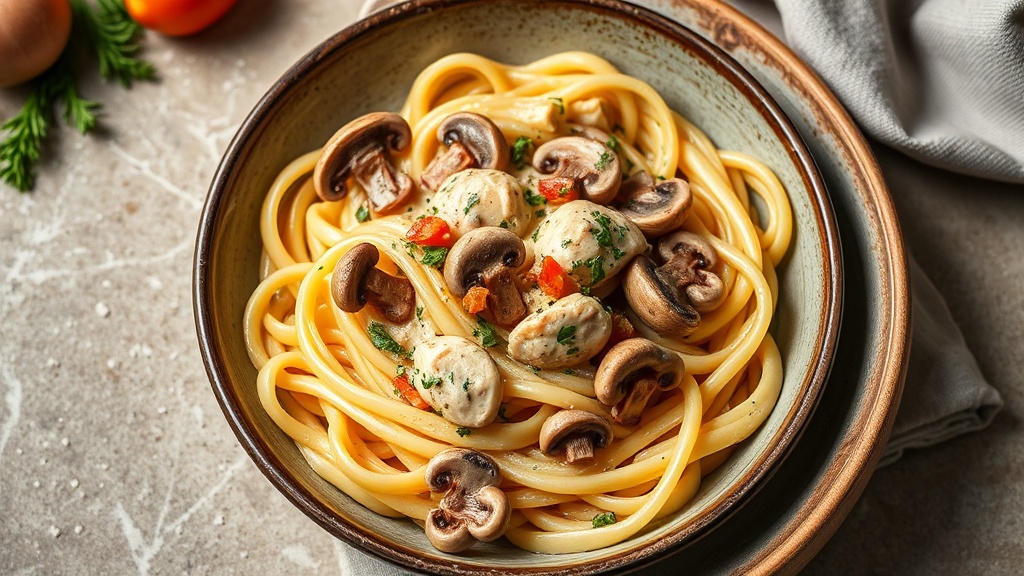 Creamy Chicken and Mushroom Pasta