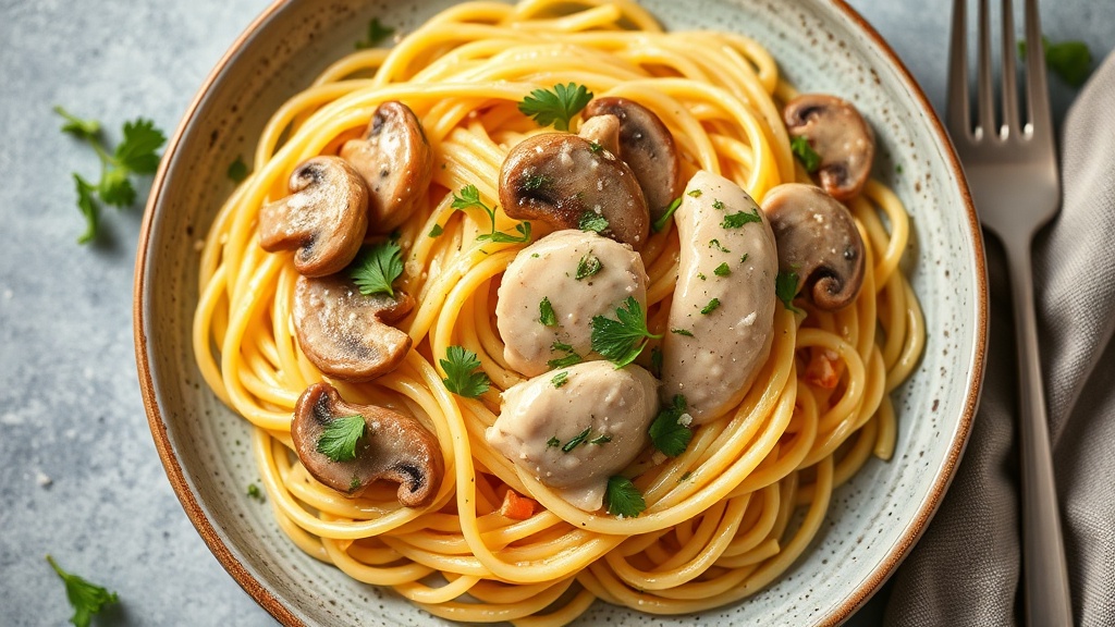 Creamy Chicken and Mushroom Pasta