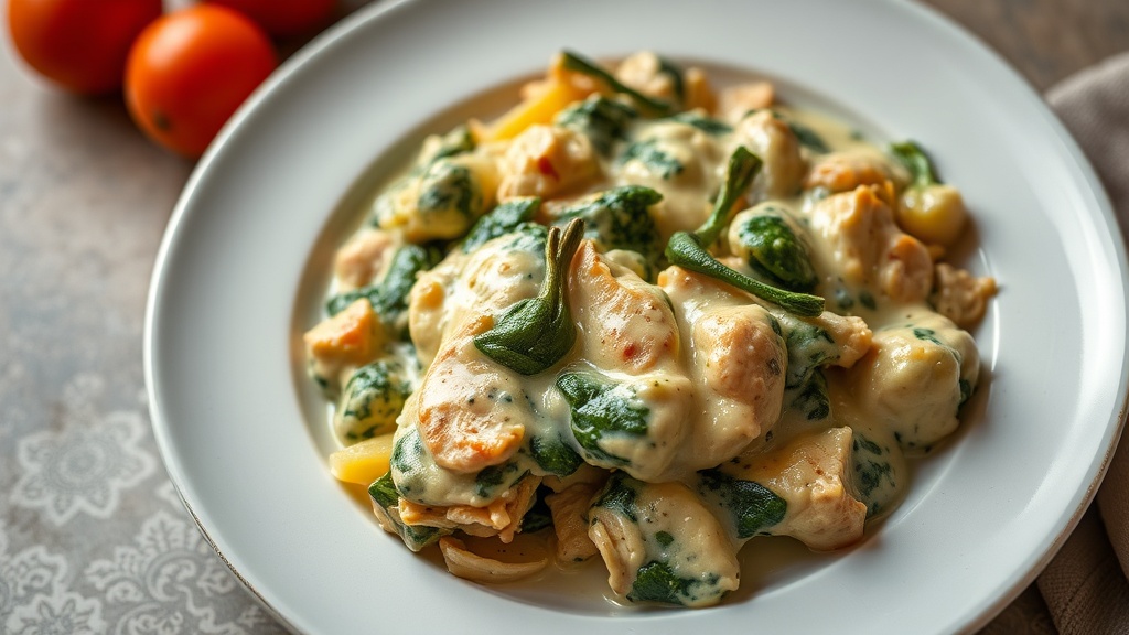 Creamy Chicken and Spinach Casserole