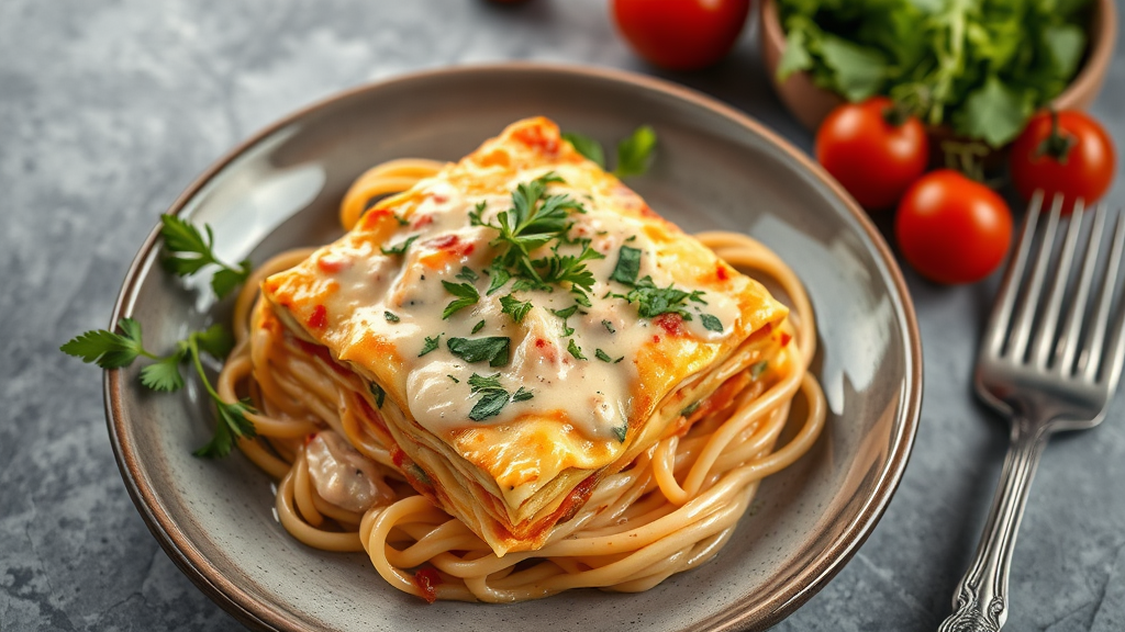 Creamy Chicken Noodle Lasagna