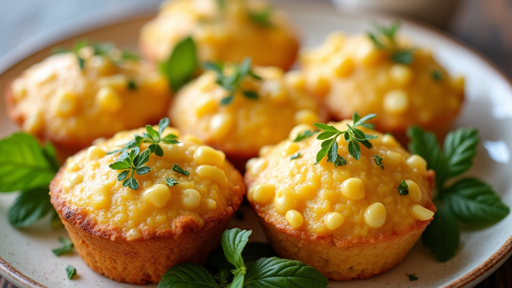 Creamy Corn Muffins with Cheese