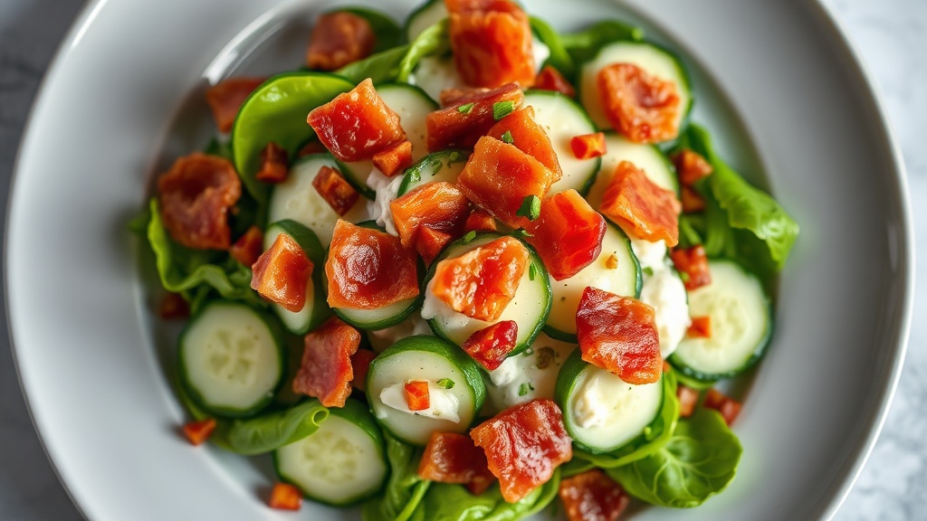 Creamy Cucumber and Bacon Salad