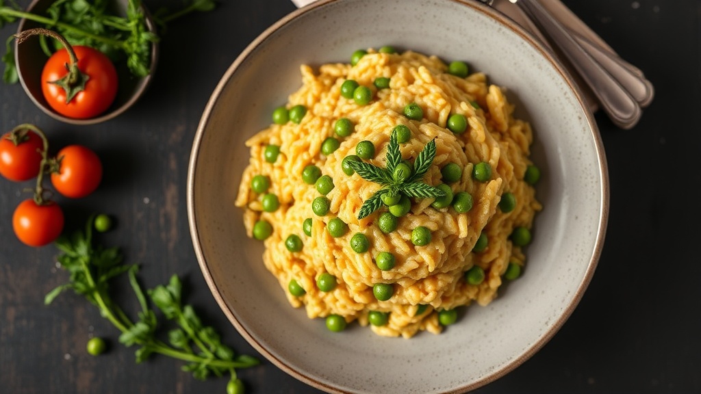 Creamy Curry Pea Risotto