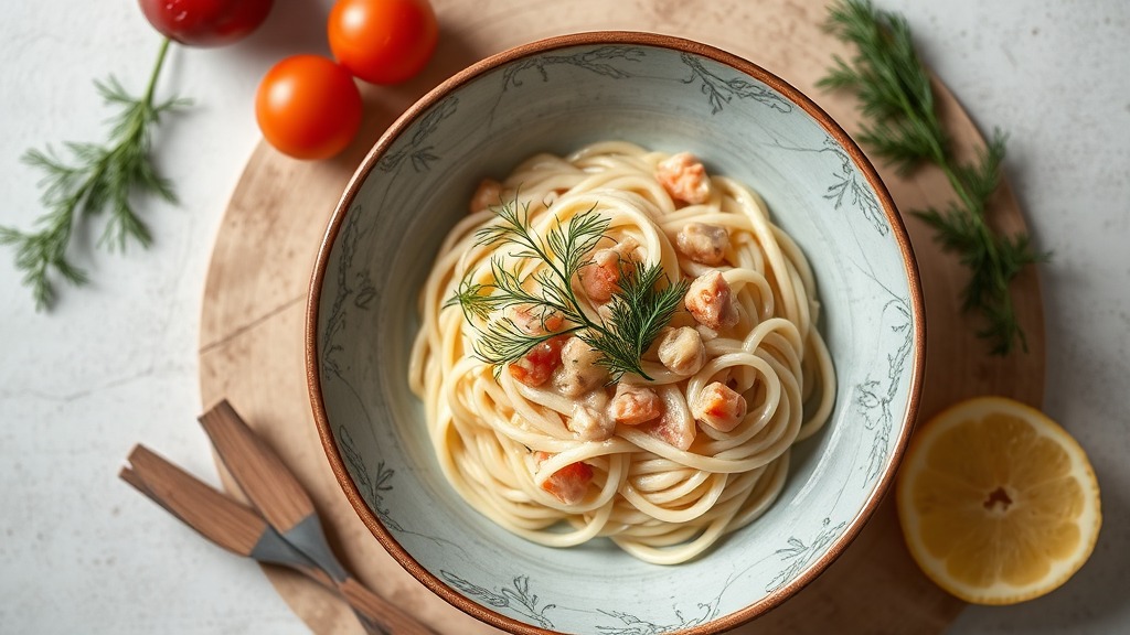 Creamy Depression Noodles with Dill