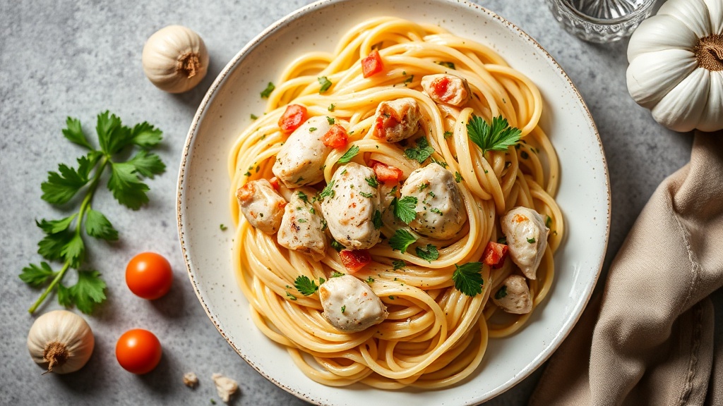 Creamy Garlic Chicken Pasta