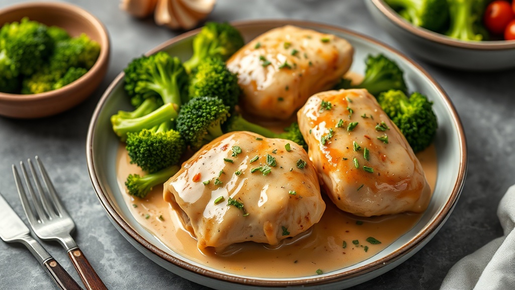 Creamy Garlic Honey Butter Chicken Thighs with Broccoli