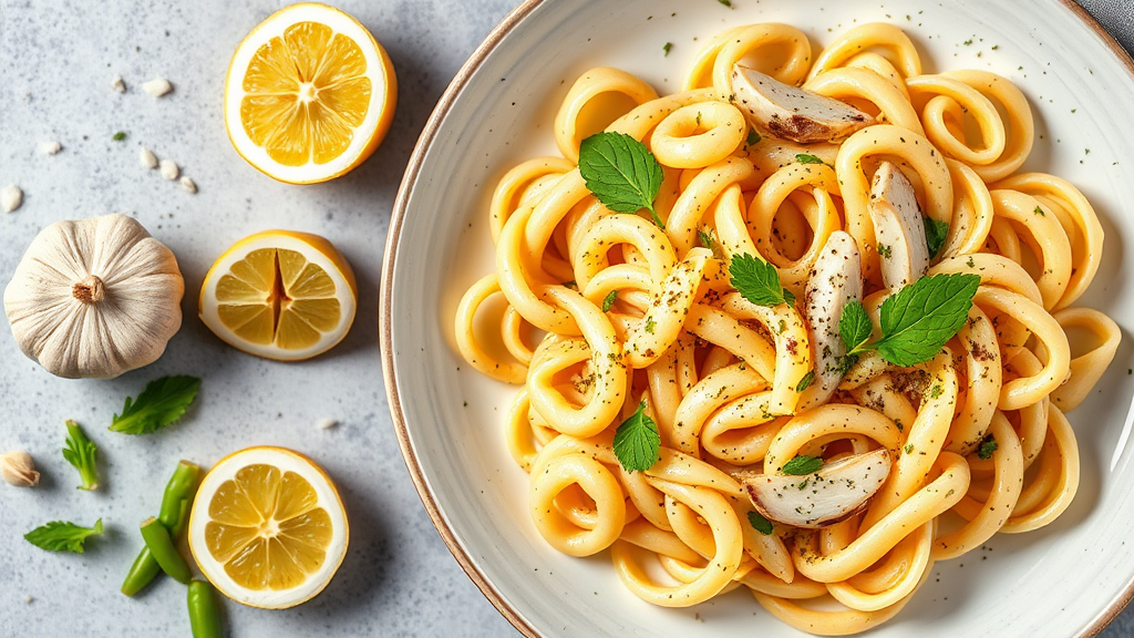 Creamy Garlic Low Carb Pasta Elbows