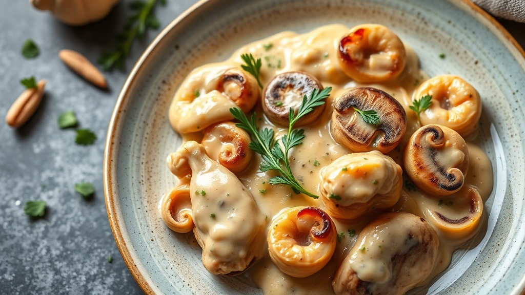 Creamy Garlic Mushroom Chicken