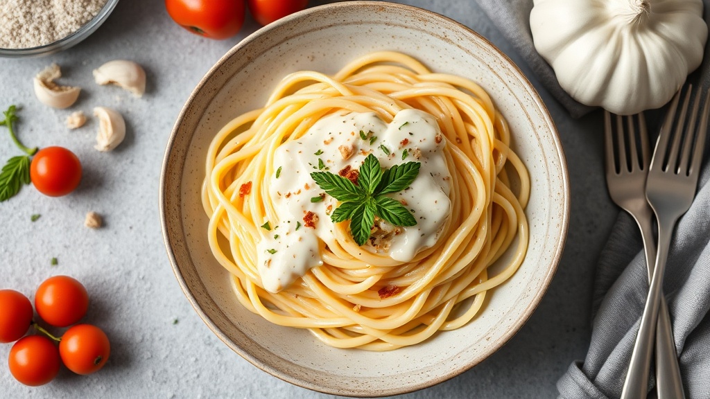 Creamy Garlic White Sauce Pasta