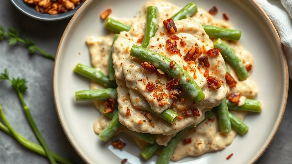 Creamy Green Bean Casserole with Shallots