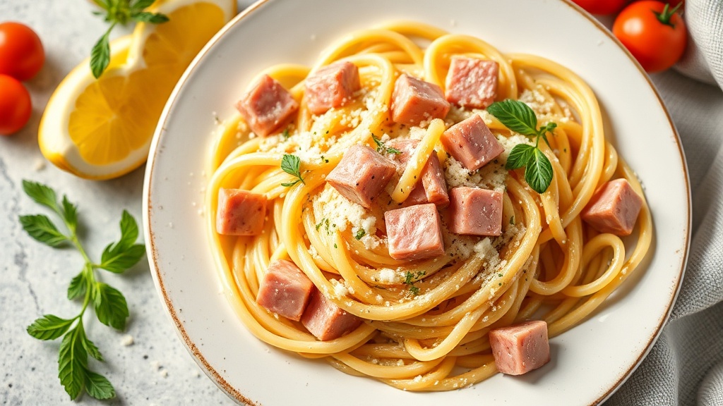 Creamy Ham and Cheese Pasta