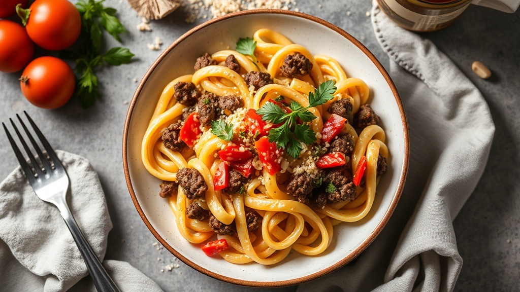Creamy Hamburger Pasta Bake