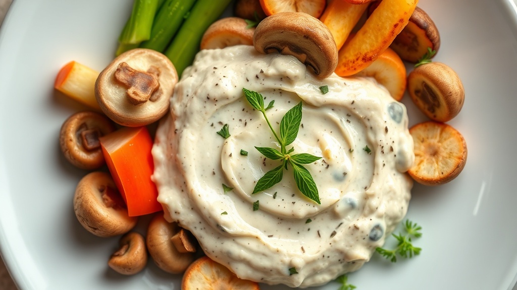 Creamy Mushroom and Cheese Dip