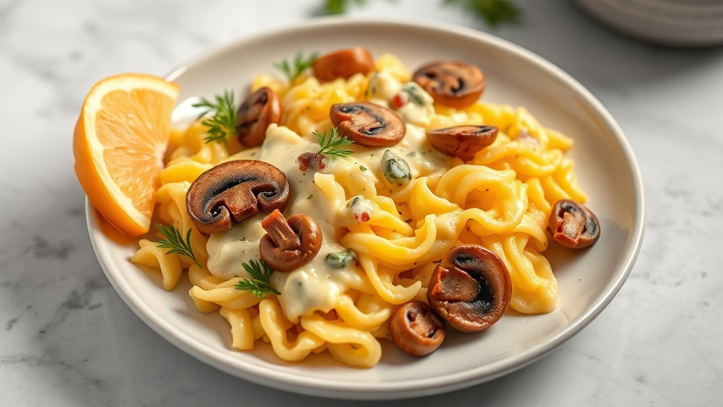 Creamy Mushroom and Onion Scrambled Eggs