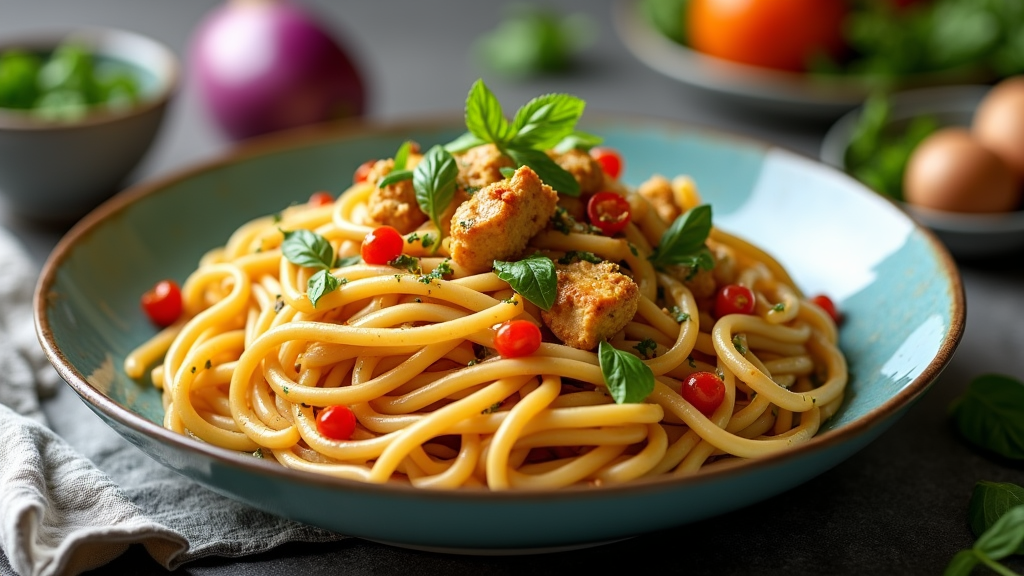 Creamy Peanut Chicken Pasta