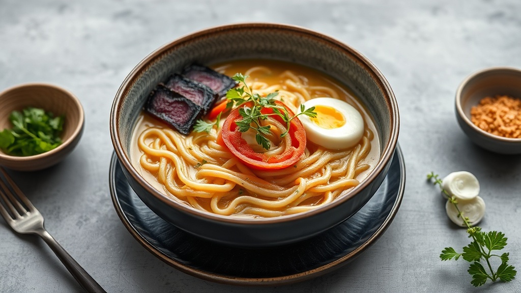 Creamy Ramen with Herb-Infused Cream Cheese