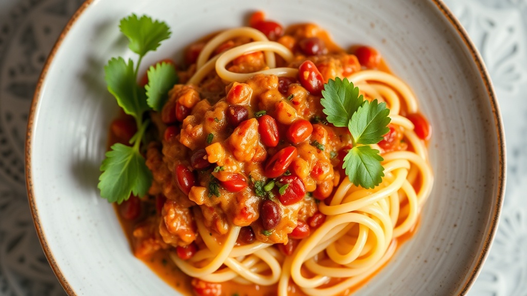 Creamy Red Lentil and Noodle Bake