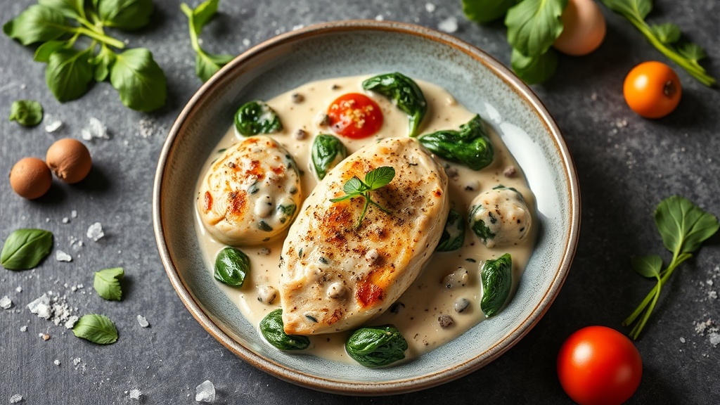Creamy Spinach and Garlic Chicken