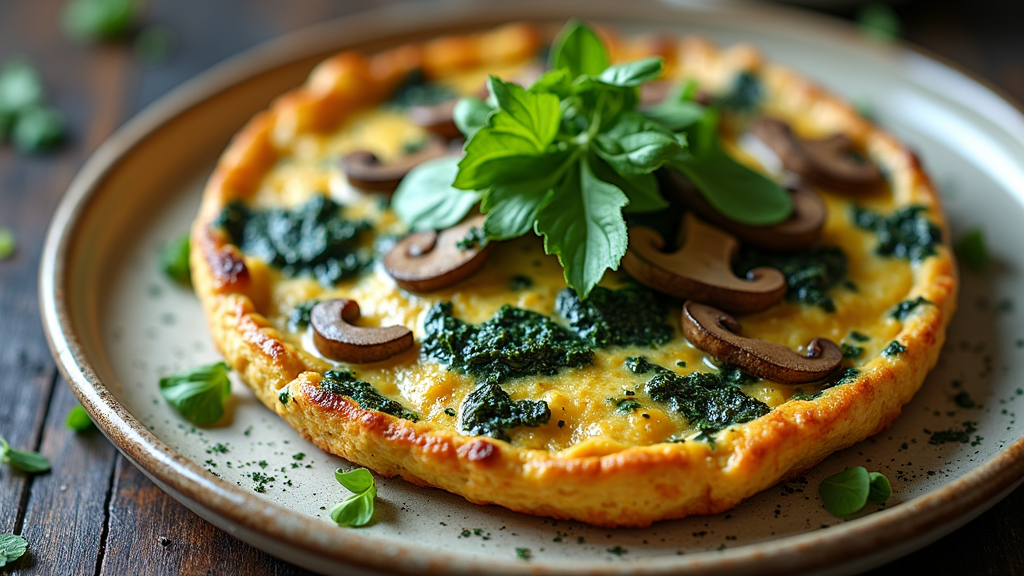 Creamy Spinach and Mushroom Frittata