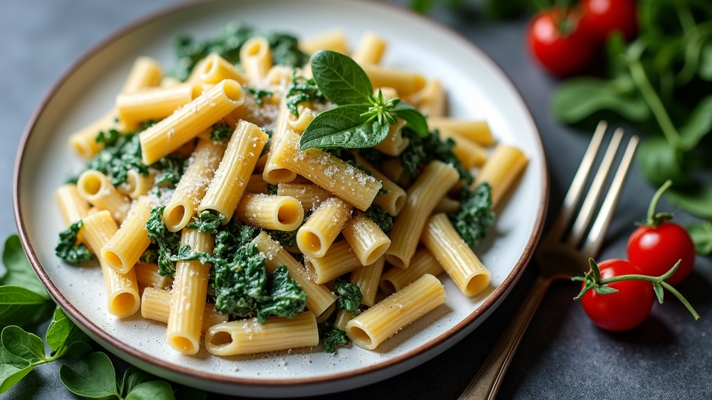 Creamy Spinach and Parmesan Pasta Bake