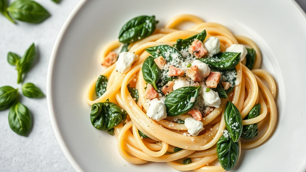 Creamy Spinach and Ricotta Pasta