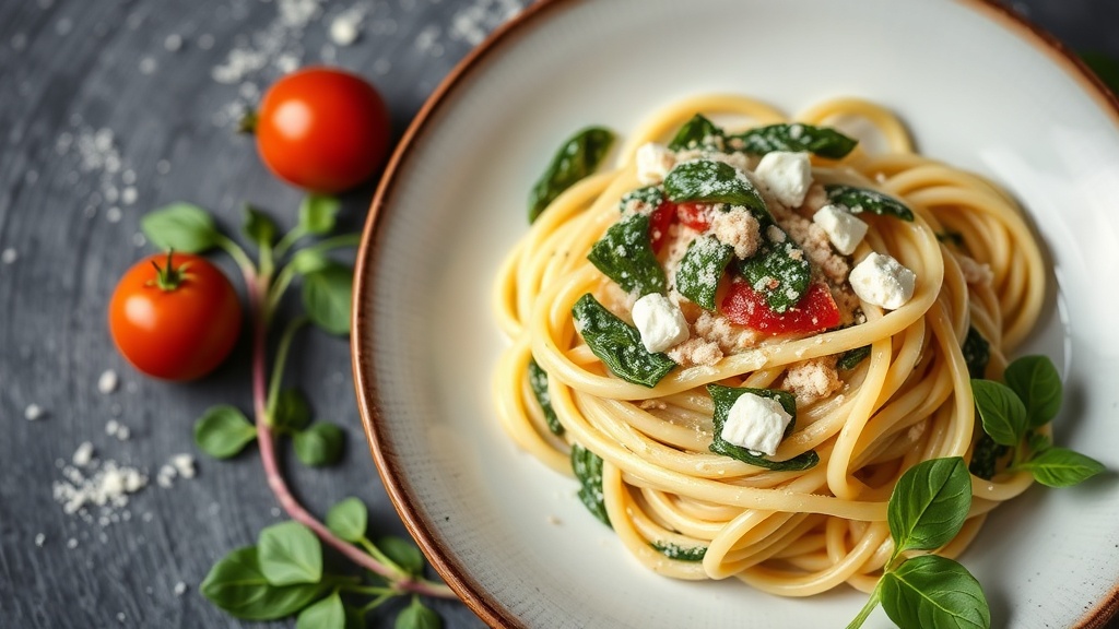 Creamy Spinach and Ricotta Pasta