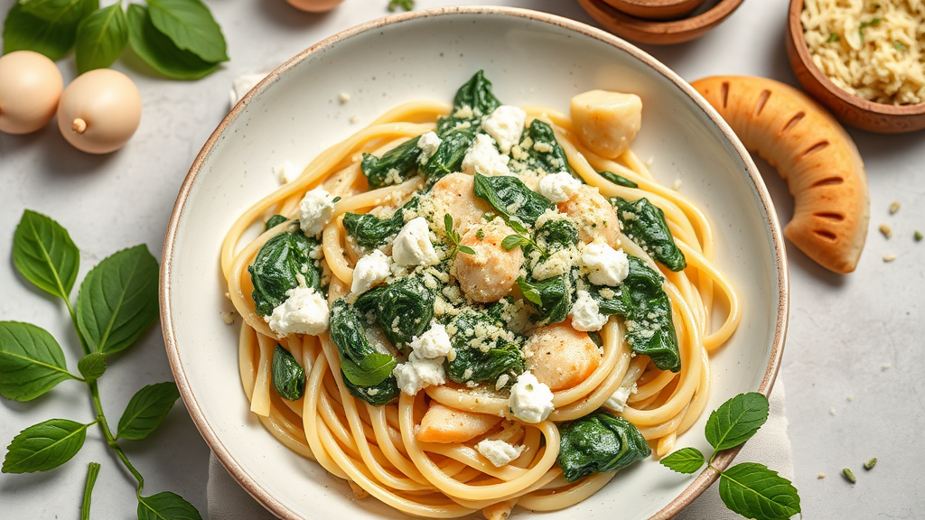 Creamy Spinach and Ricotta Pasta