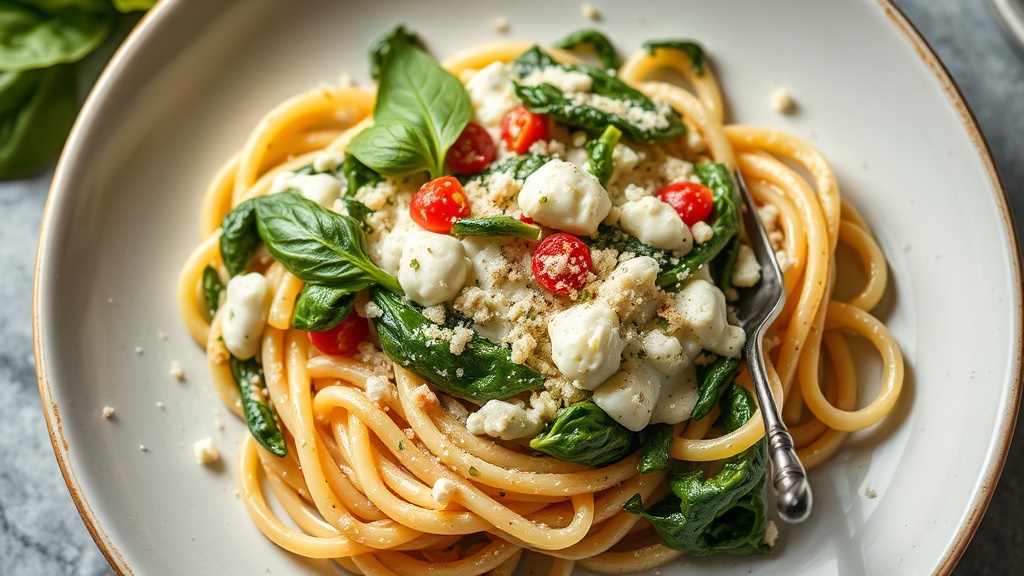 Creamy Spinach and Ricotta Pasta