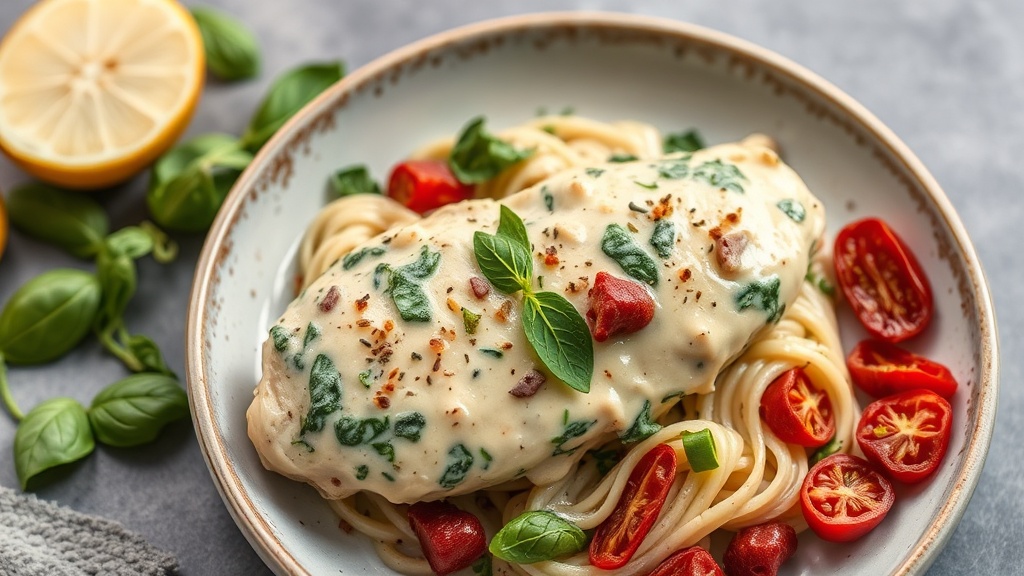 Creamy Spinach Chicken with Sun-Dried Tomatoes