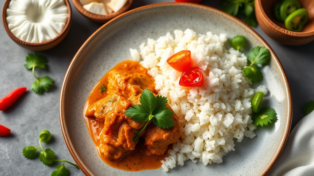 Creative Chicken Tikka Masala with Coconut Rice