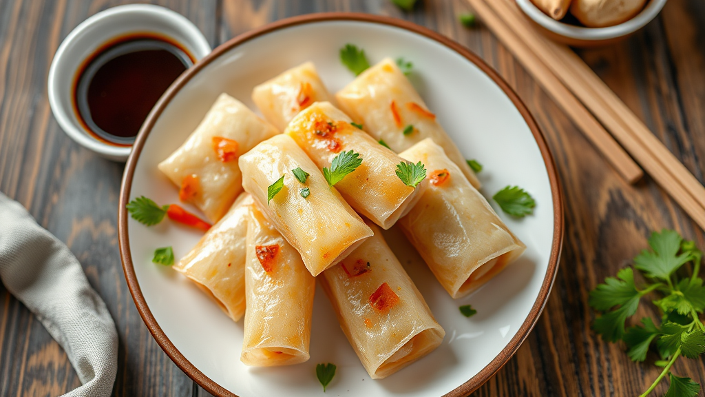 Creative Lumpia with Garlic Soy Dipping Sauce