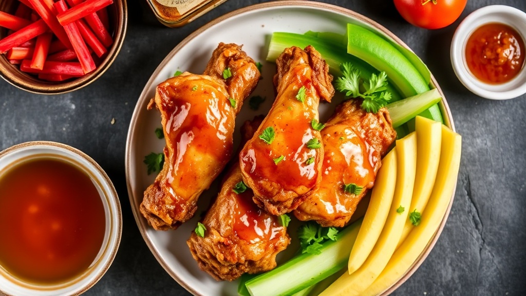 Crispy Air Fryer Chicken Wings with Honey Garlic Glaze