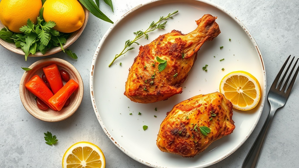 Crispy Air Fryer Lemon Herb Chicken