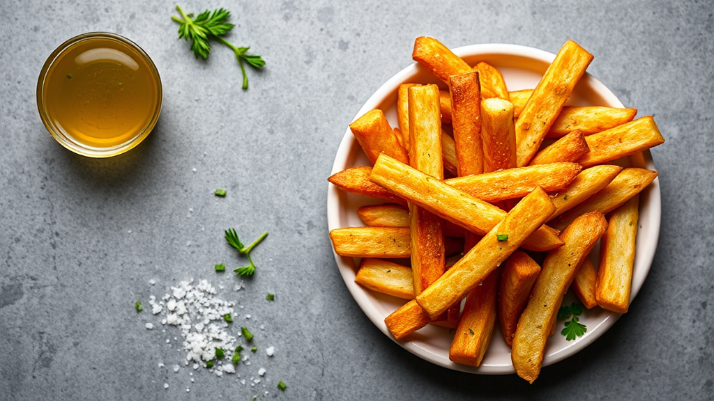 Crispy Battered Fries with Herb Salt
