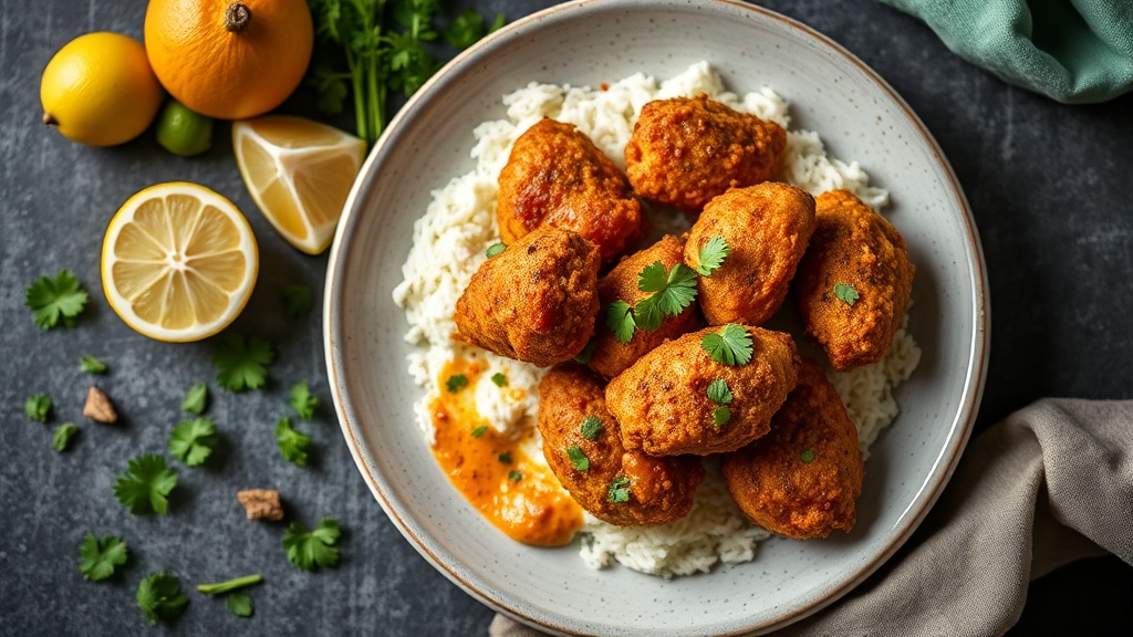 Crispy Coconut Chicken with Spicy Coconut Sauce