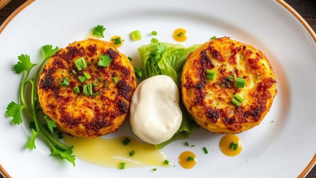 Crispy Halloumi and Potato Cakes with Garlicky Cabbage