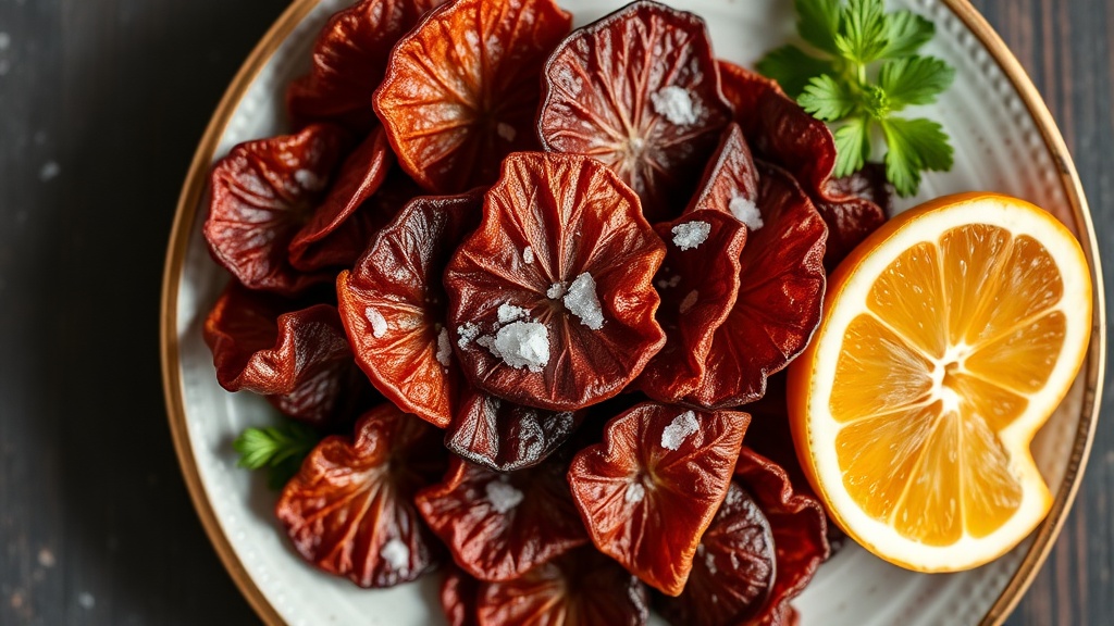 Crispy Mulberry Leaf Chips with Sea Salt