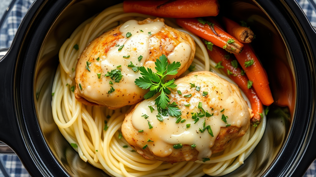 Crockpot Garlic Parmesan Chicken