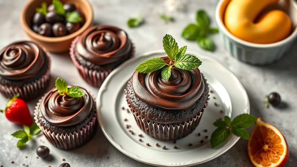 Dark Chocolate Cream Cheese Cupcakes