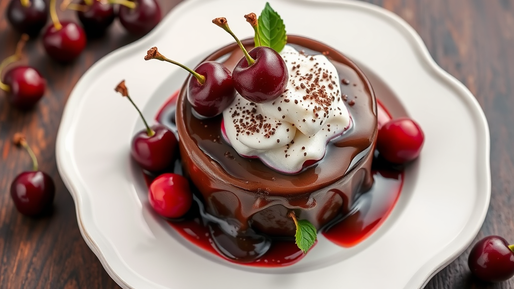 Diabetic Cherry and Chocolate Dessert Pot
