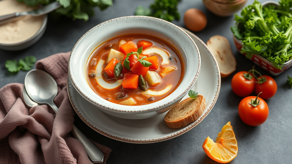 Diabetic Eat-the-Rainbow Vegetable Soup