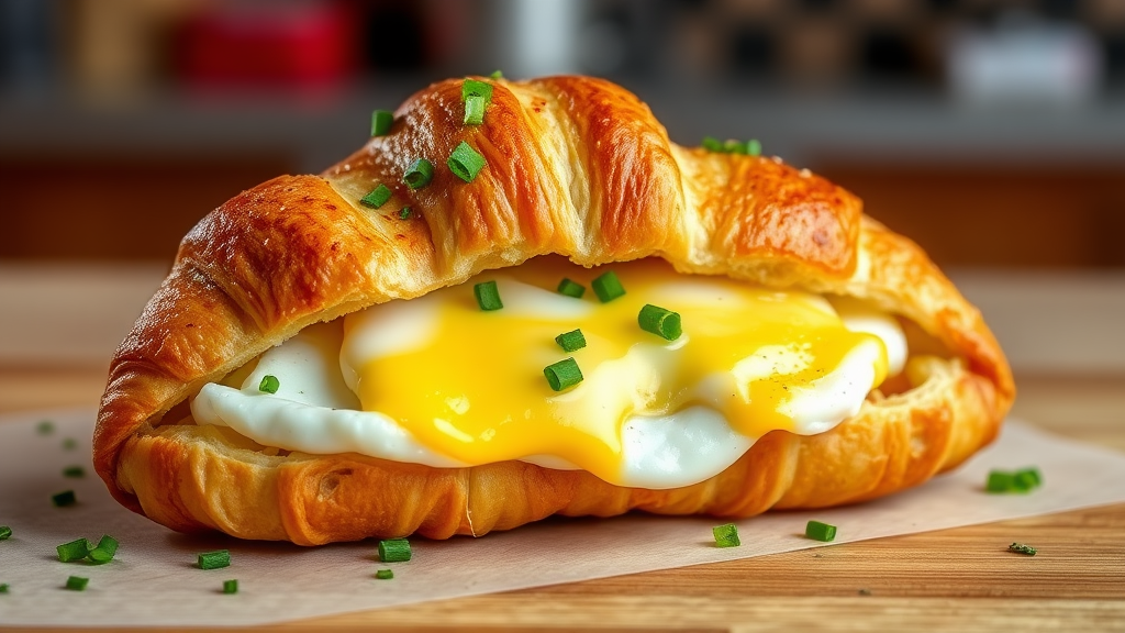 Dunkin's Egg and Cheese on a Croissant (Copycat Recipe)