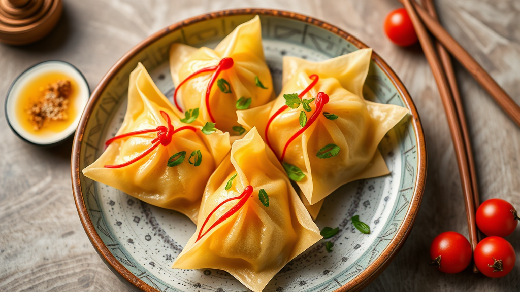 Egg Meal Feast Wontons