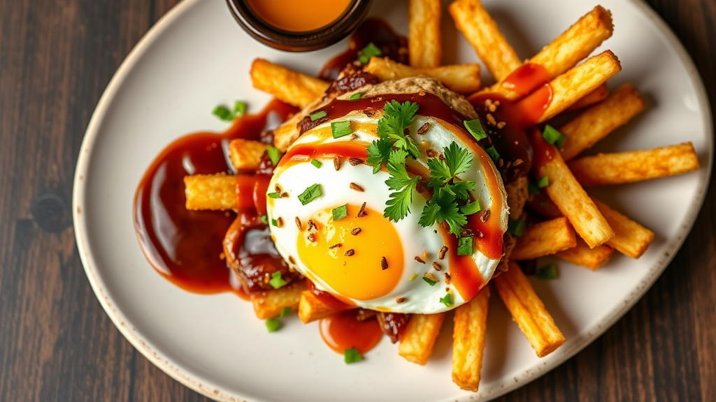 Egg Teriyaki Dirty Fries