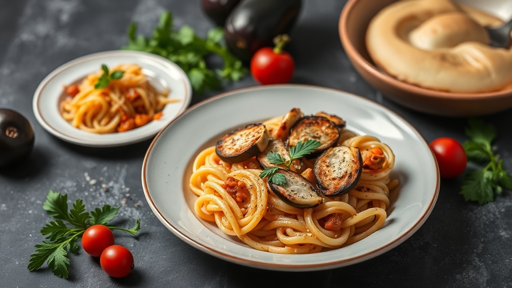 Eggplant and Chicken Pasta Bake