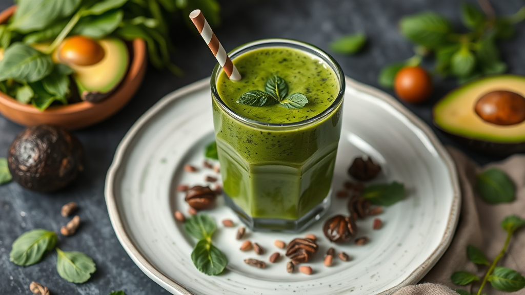 Energizing Spinach Avocado Smoothie