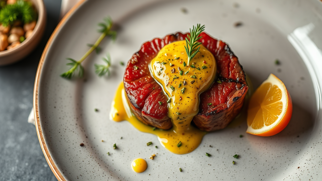 Filet Mignon with Garlic Herb Butter