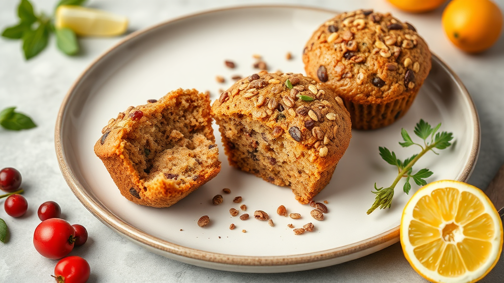 Flax & Quinoa Breakfast Muffins