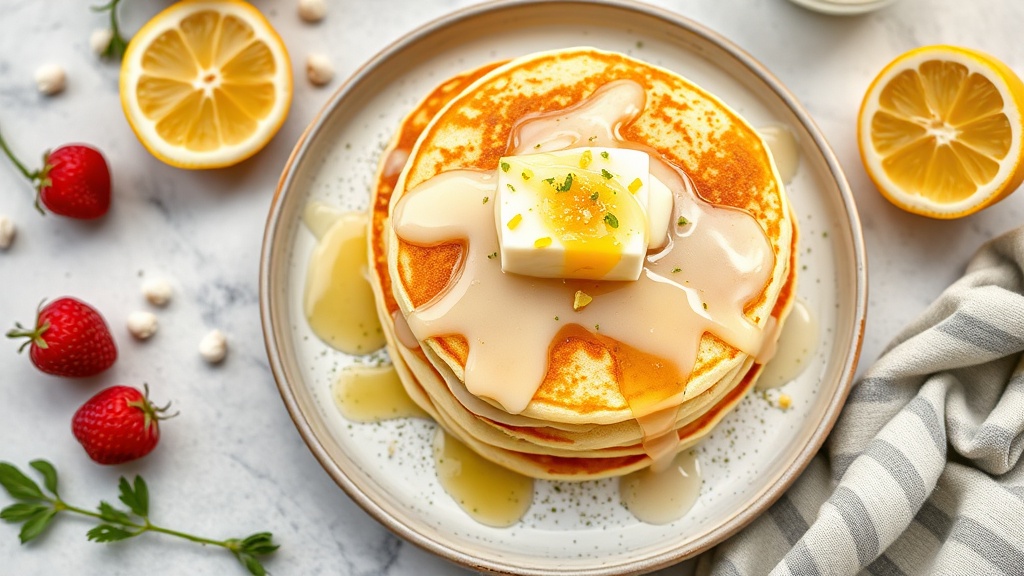 Fluffy Buttermilk Pancakes with Lemon Zest